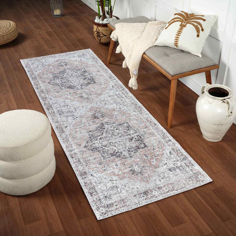 Tahmis Machine Washable Modern Boho Area Rug, Runner 80 x 240cm
