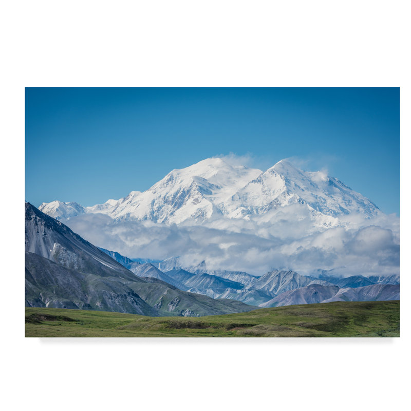« mt denali alaska », reproduction de photo sur toile tendue, H 30 po x l 47 po x P 2 po