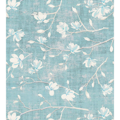 Chinoiserie Floral Metallic Wallpaper Roll