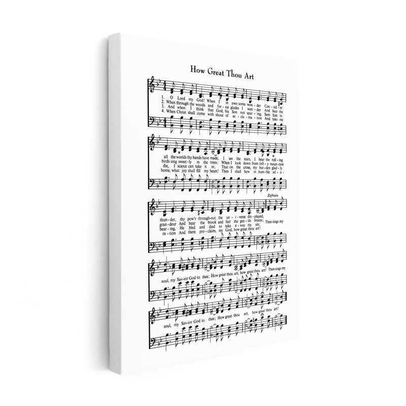 «How Great Thou Art», Sans cadre, Canevas, H 12 po x l 16 po