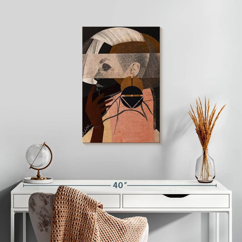 Leisha Face Off I, 24" H x 16" W