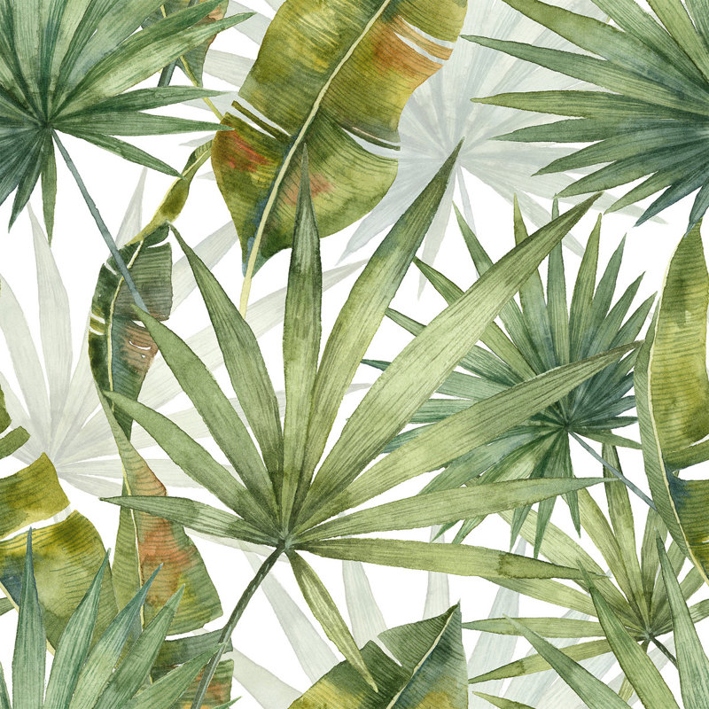 Murale plantes exotiques Kintrell, L 2,08 pi x L 10,42 pi