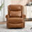 34.8"w Genuine Leather Manual Swivel Rocker Recliner Vintage Recliner With Heated Massage（set Of 2）-1838209182
