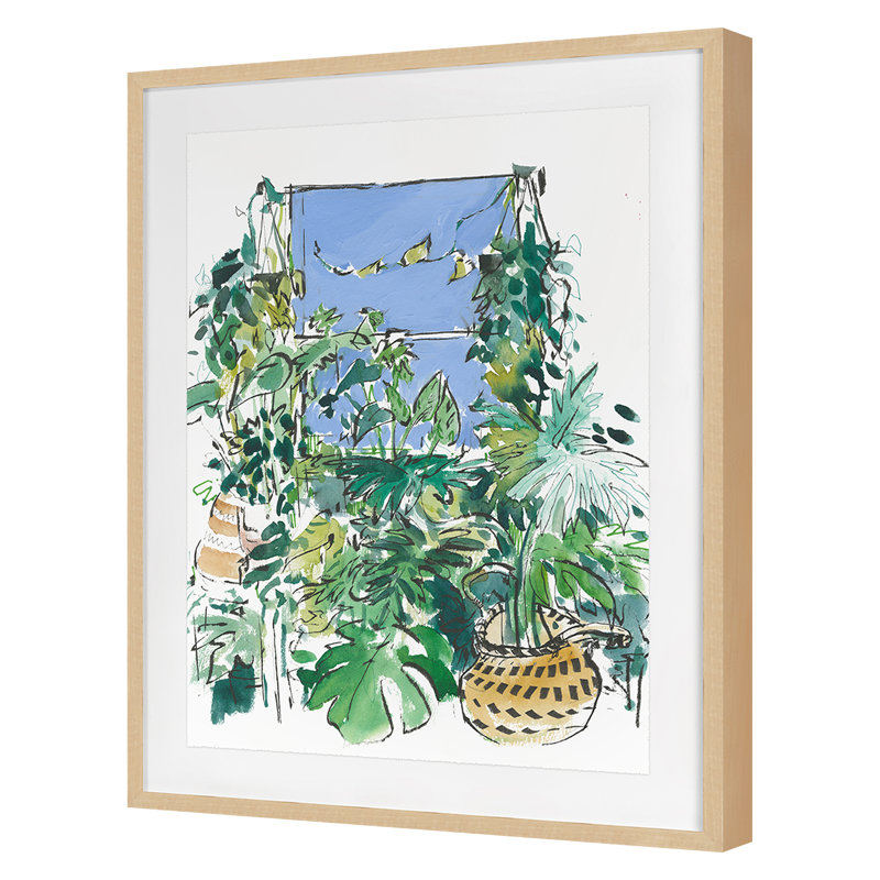 Sun Room 1 Print by PC Ngo, 32" H x 25" W, Maple Framed