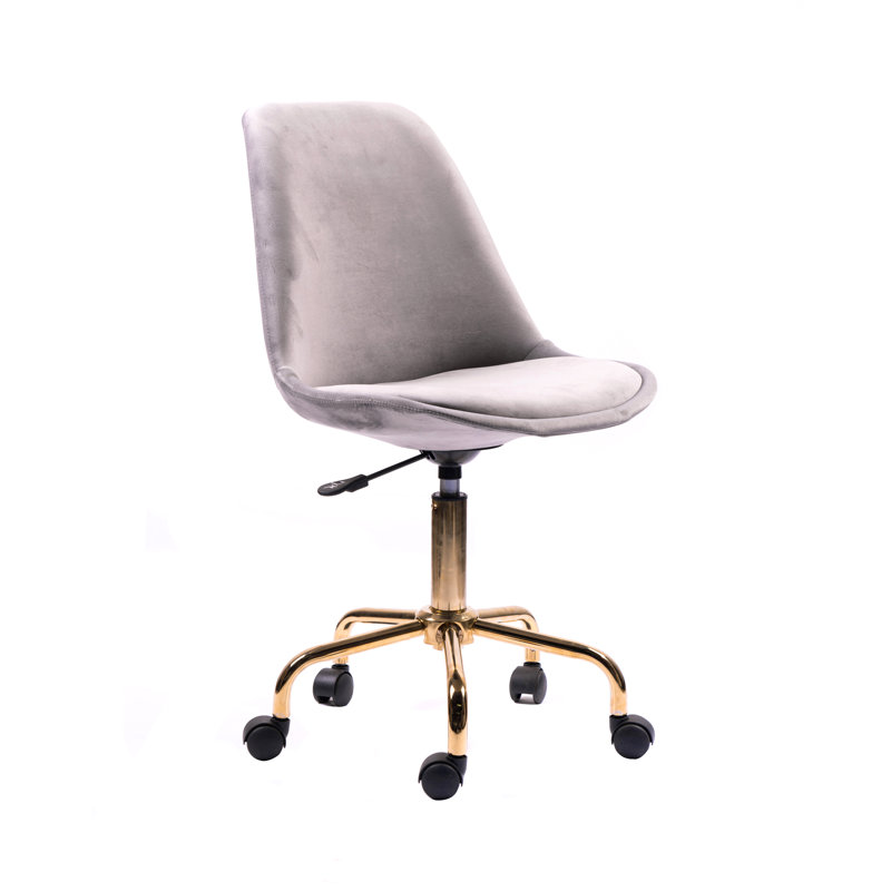 Velvet Task Chair, Grey
