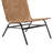 Camden Woven Brown Leather Accent Chair