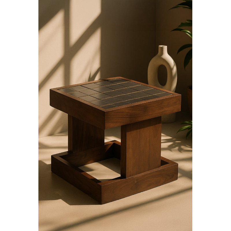 Table d'appoint Acacia, Brun