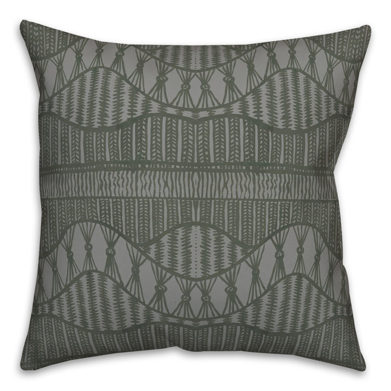 Reversible Throw Pillow, Charcoal