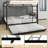 Durable Square Tube Iron Bunk Bed Featuring Safety Rails, Modern Minimalist Look-252555352-252555354