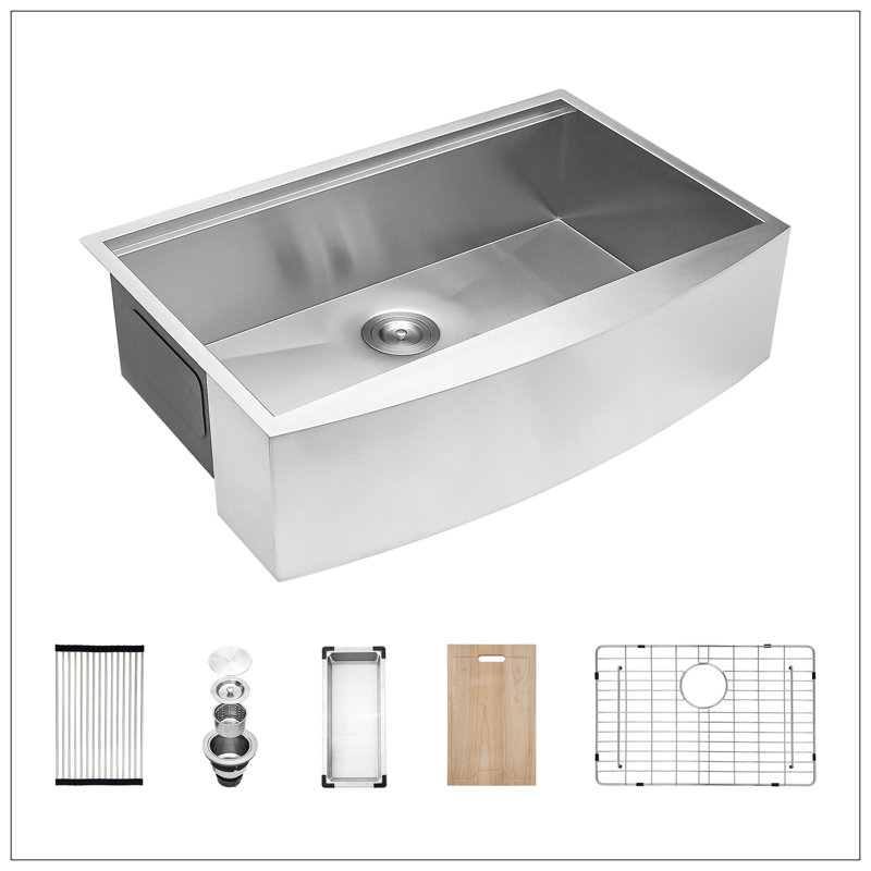 30 Farmhouse Sink Workstation - 30*21*9 Inch Kitchen Sink Stainless Steel 18 Gauge Apron Front Kitchen Sink