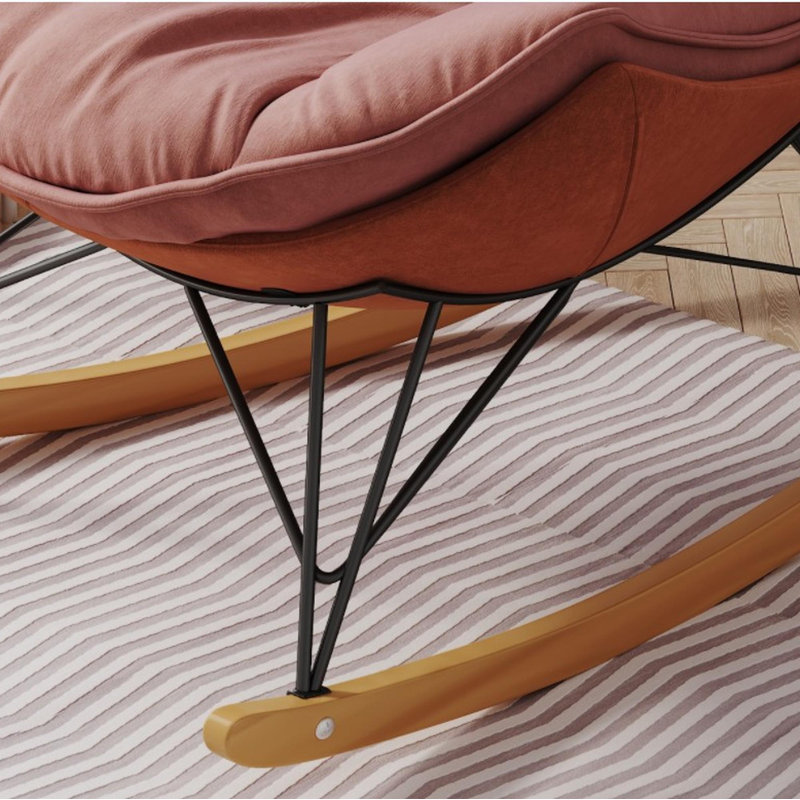 Fauteuil à bascule de loisir simple, fauteuil de luxe léger, fauteuil de détente pour balcon, coussin de siège confortable et respirant, amovible et lavable