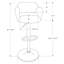 Tabouret de bar, pivotant, hauteur de bar, réglable, métal noir, aspect cuir, contemporain, moderne-1289427528