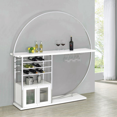 Casey White 2-Door Led Home Bar