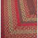 Burkleigh Farmhouse Braided Red Jute Area Rug