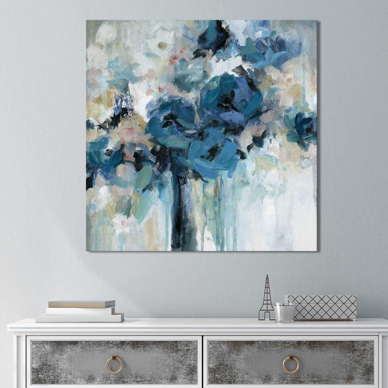 «Midnight Splash», reproduction de peinture acrylique, H 36 po x l 36 po x P 1,5 po, Toile tendue