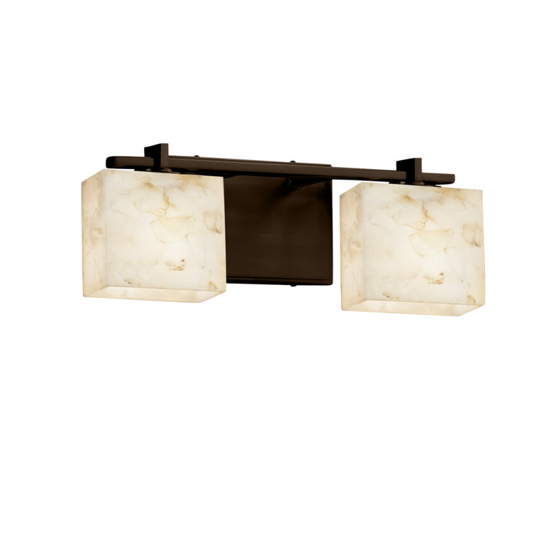 Éclairage pour meuble-lavabo 2 lumières Bouzoun, Bronze foncé