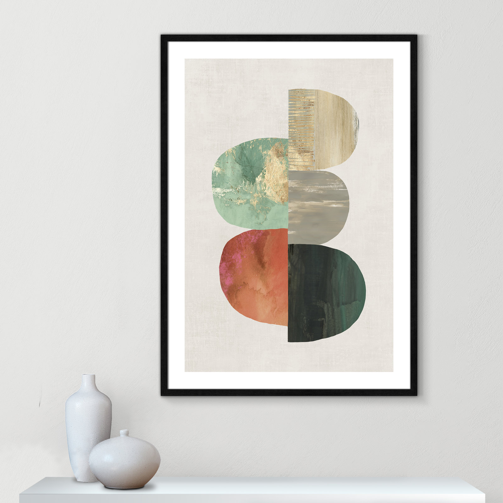 Westcreek "Evolving Energy I" Print by Tom Reeves, 11.5" H x 9.5" W, Picture Framed Canvas, Black