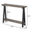 Farmhouse Console Table, 43.3" Entryway Table with 2-Tier Storage & Metal Frame for Living Room, Hallway, Behind Couch-311955609