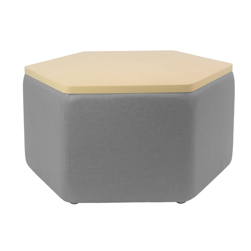 Table de repose-pieds hexagonale Pro Series, Gris foncé / beige