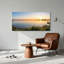 Ensemble de 1 tableau sur toile représentant un coucher de soleil sur un lac-129072537-129072538