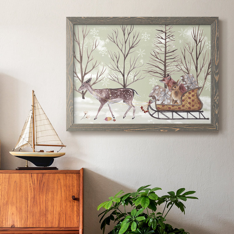 Christmas Time II, reproduction d'art sur toile, Gris, H 14 po x l 20 po