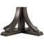 Table de salle à manger de 44 po en bois massif gris, pièce pivotante de pièce classique, sièges 4-6, table ronde avec support renforcé, élément important en bois, pièce, élément de stabilité