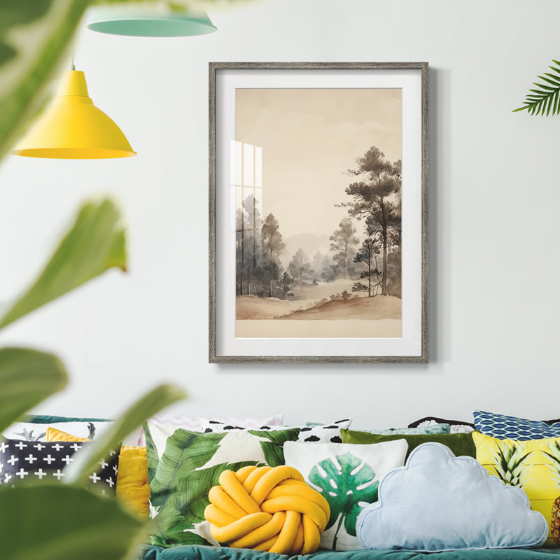 «Vintage Landscape VII», reproduction encadrée