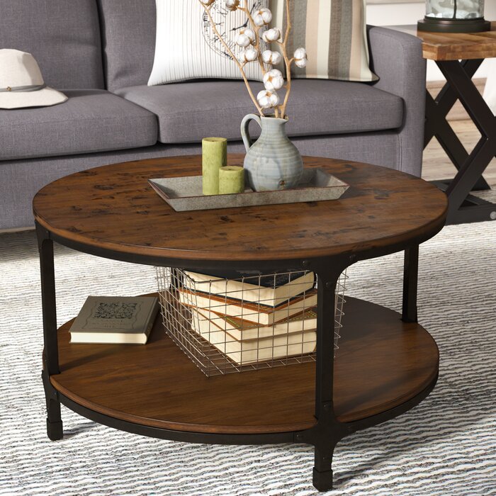 Laurel Foundry Modern Farmhouse Carolyn Solid Wood Top Coffee Table 