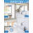 White Emboss Designed Cordless Pleated Paper Shades With Printed Flower Pattern-642198036