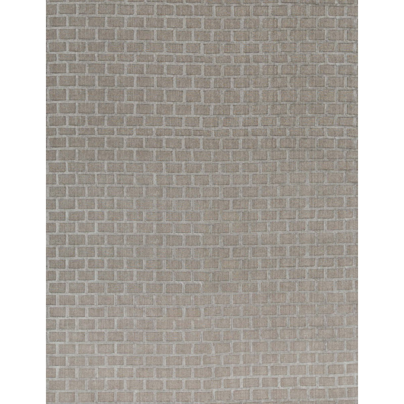 Tapis gris de haute qualité noué à la main