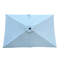 Parasol imperméable d'extérieur 6 x 9 pi avec manivelle et bouton poussoir inclinable sans rabat pour le jardin