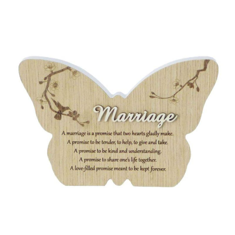 Plaque de mariage papillon