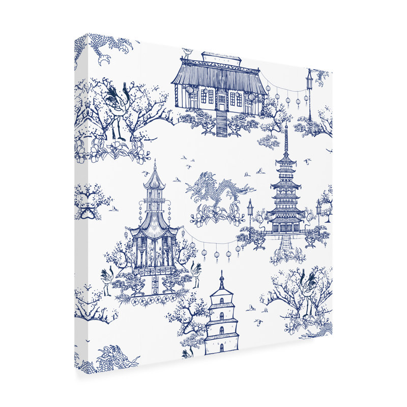 Labuyer Vintage Pagoda D par Jean Plout, H 14 po x l 14 po x P 2 po