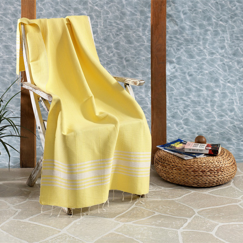 Belinda Cotton Ultra Light Beach Towel, Yellow