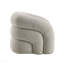 Fauteuil d'appoint pivotant gris Irma
