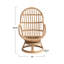 Chaise pivotante tissée en rotin et bambou