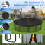 Trampoline 16FT avec panier de basketball pour adultes, trampoline extérieur rond avec filet d'enclos et poteaux courbés et échelle-124086860