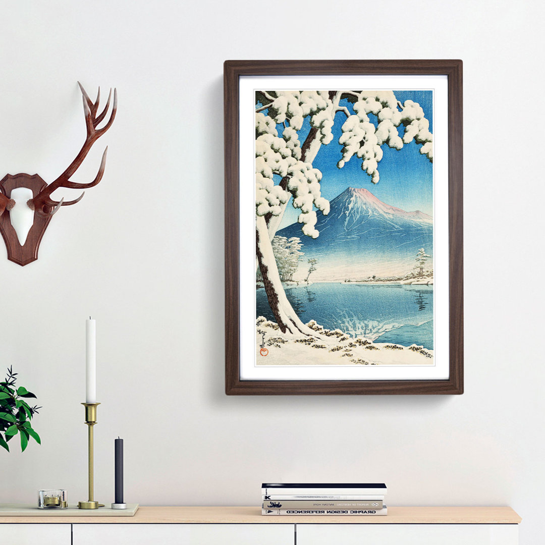 Snowfall on Mount Fuji by Tsuchiya Koitsu - Picture Frame Painting Print
