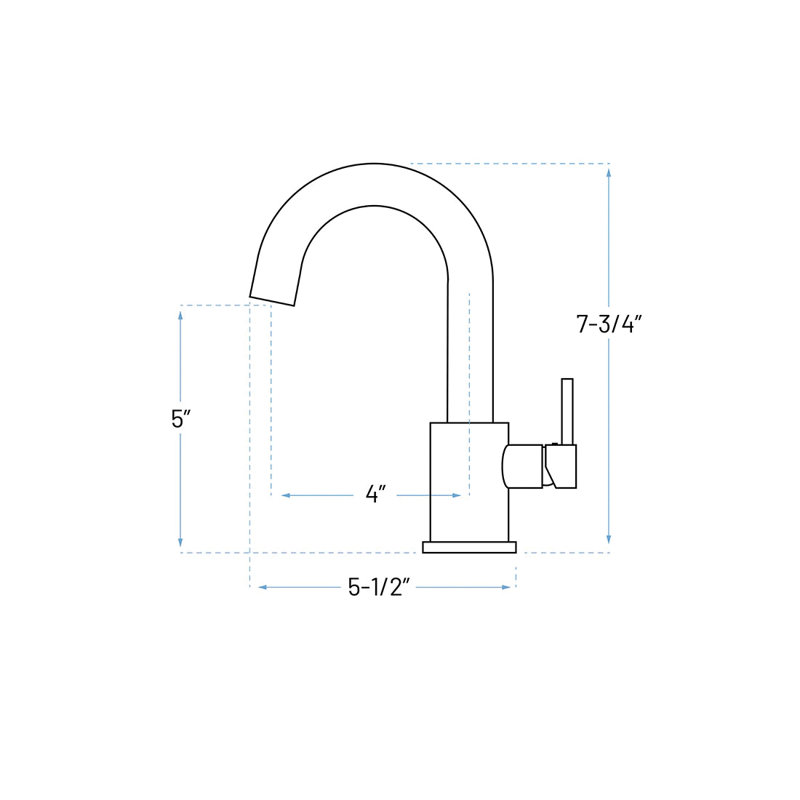 Single-handle Bathroom Faucet with Drain Assembly, Chrome