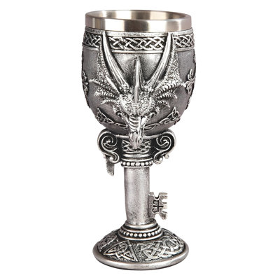 6.75"H Dragon Goblet Figurine