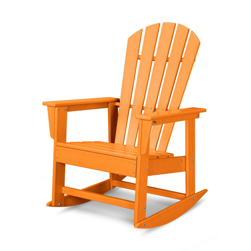 POLYWOOD South Beach Rocking Chair, Tangerine