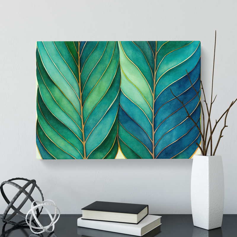 Explosive Leaf - Wrapped Canvas, 40cm H x 60cm W x 3cm D
