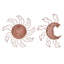 Soleil et lune ensemble de 2 pièces murales en résine