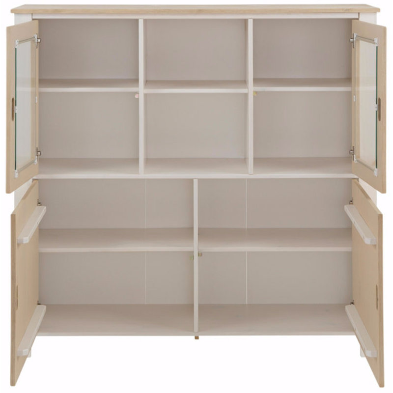 Dellinger 125cm Sideboard, White/Light Oak
