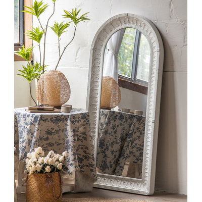Élégant miroir de plancher arqué rétro