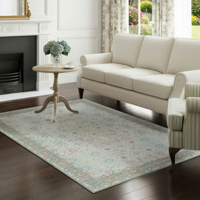 Laura Ashley Aure Machine Washable Imagine Printed Chenille Rugs 1-Piece
