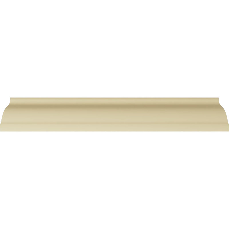 Primed White Geometric Crown Moulding Sample, 12 in