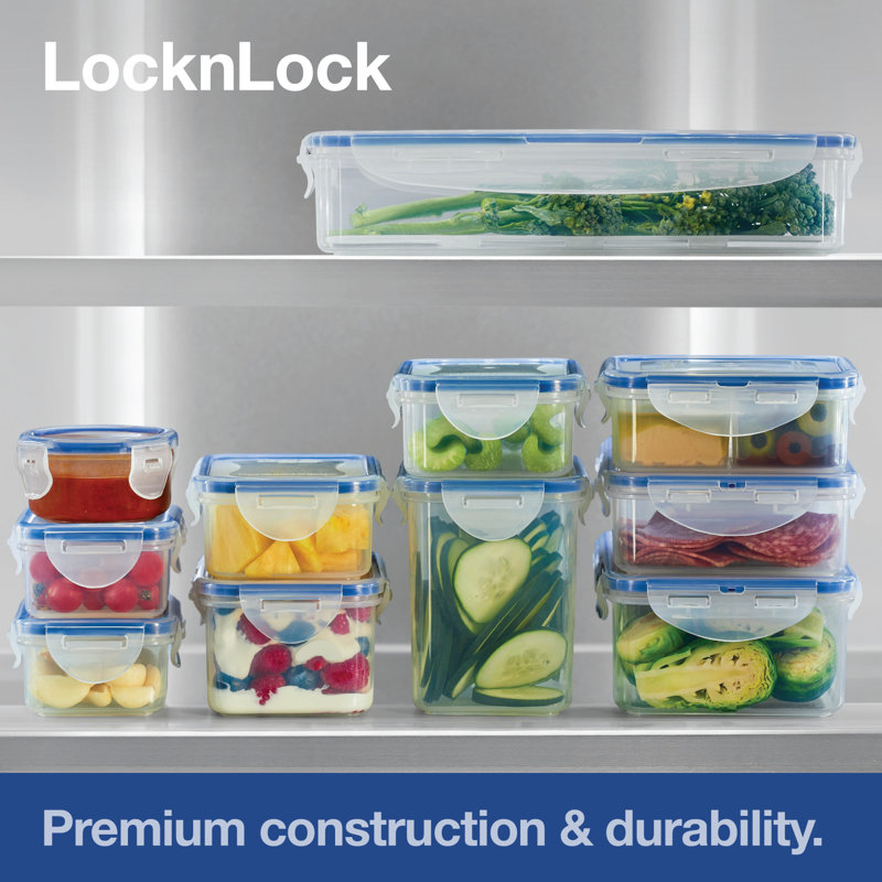 Clear BPA-Free Plastic Food Storage Jar Set, 10 Piece
