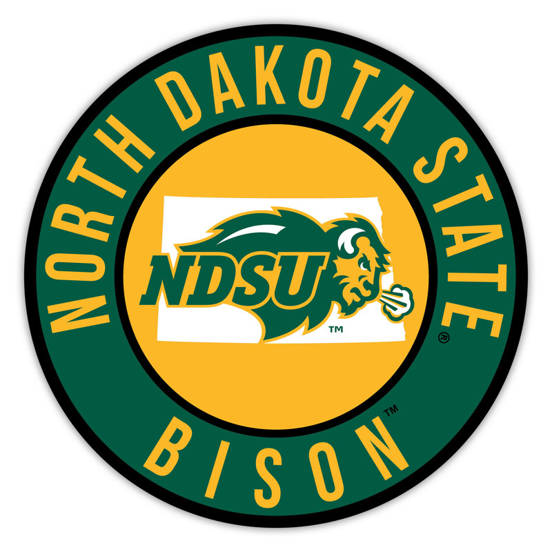 NDSU Bright Line - 16" Circle With State
