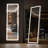3 Color Lighting Mirror with LED Lights, Lighted Floor Standing Mirror with Stand-556847639